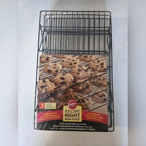 Wilton Black Non-Stick Cooling Rack Set 3 Tiered Set